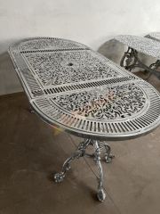 Döküm masa oval 149x74 cm