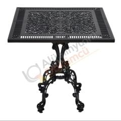 DÖKÜM MASA 75cm kare 4 yılan ayaklı model