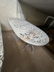 Masa güllü oval 166 cm x 88 cm