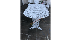 Oval kuğu masa 135 cm 65 cm