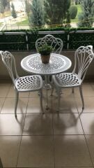 Döküm sandalye masa takım balkon takımı