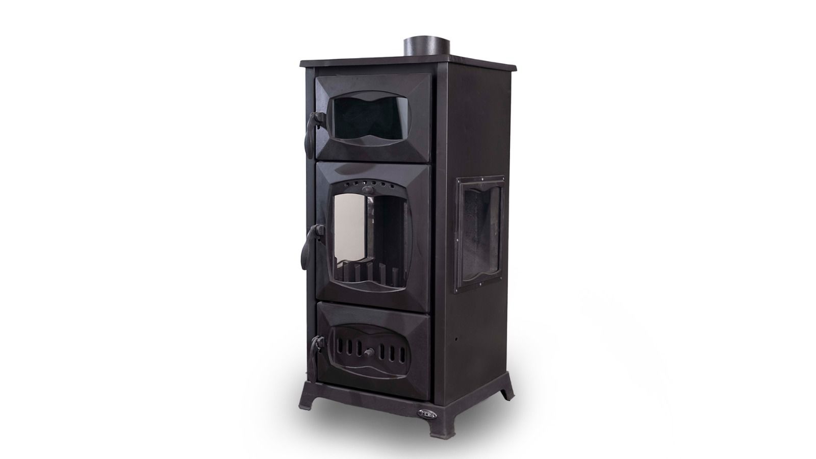 Lazer kesim soba yan camlı model