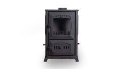 Lazer şömine soba yan camlı