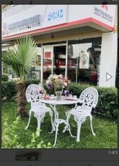 Beyaz inci takım fiskos masa sandalye