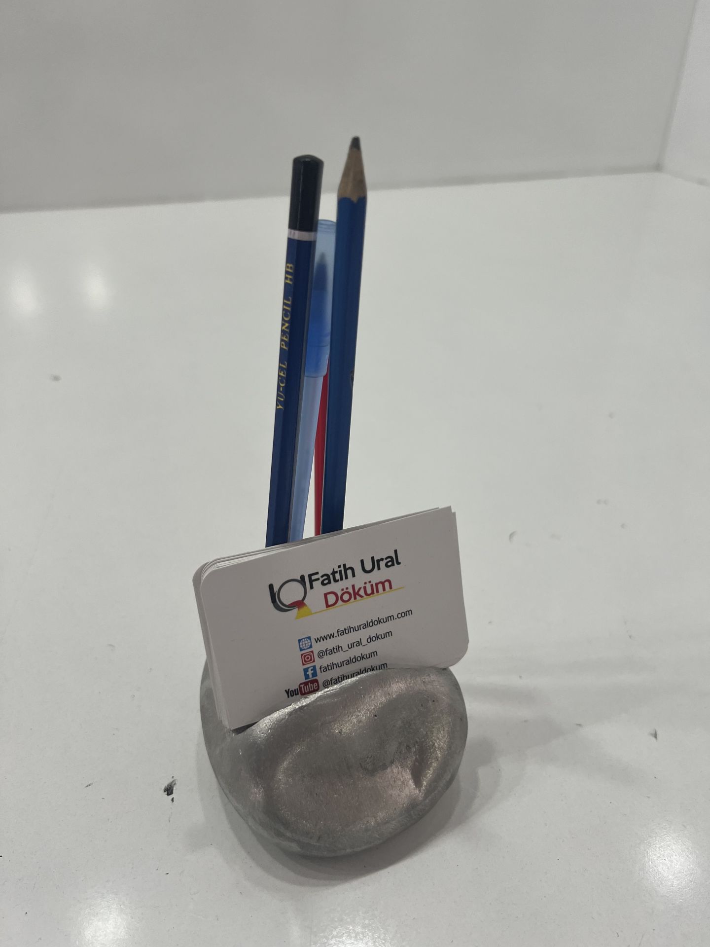 Döküm kartvizitlik döküm kalemlik