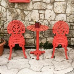 Kırmızı Sandalye Masa Takım