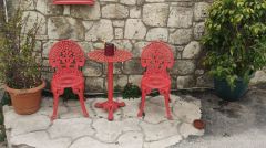 Kırmızı Sandalye Masa Takım