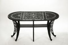 Döküm plastik yemek masası oval