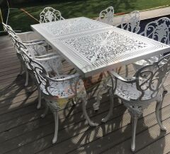 Döküm yemek masa takımı