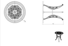 DÖKÜM PLASTİK MASA -OSMANLI YUVARLAK MASA 75 CM(Kopya)