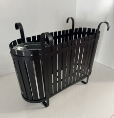 Metal çöp kovaları-Çöp kovası geniş 3 lü model