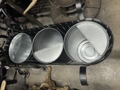 Metal çöp kovaları-Çöp kovası geniş 3 lü model