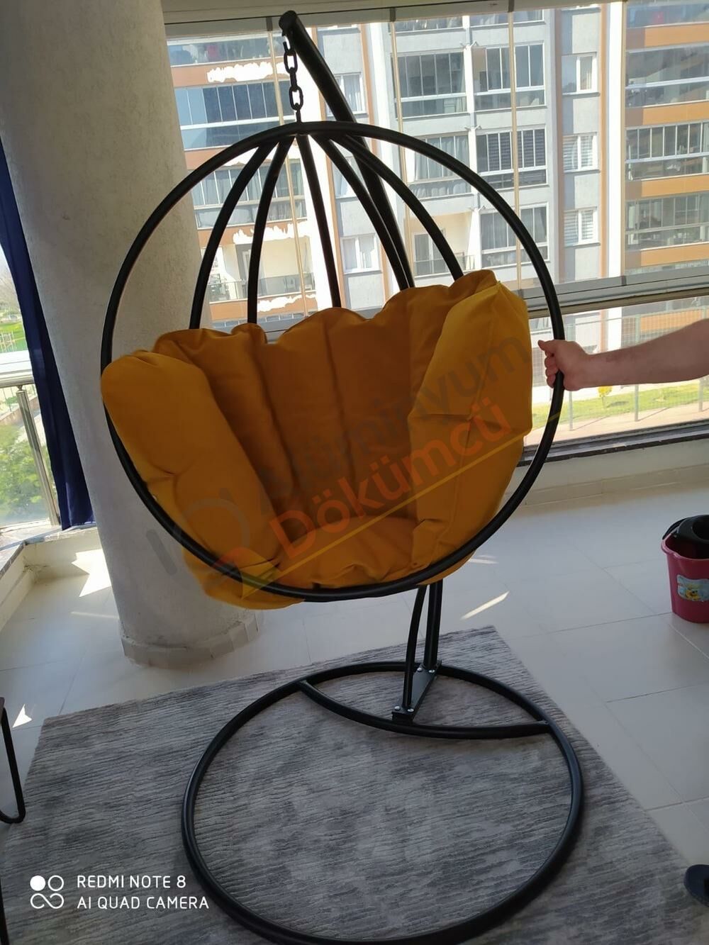 Karpuz salıncak Siyah renk sarı minderli