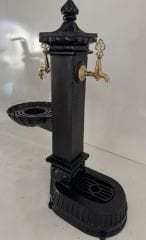 Döküm Çeşme çift lavobalı-altta Lavoba ve ortada lavobalı