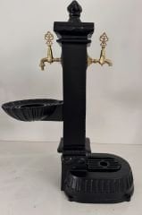 Döküm Çeşme çift lavobalı-altta Lavoba ve ortada lavobalı