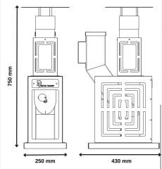 Pelet soba küçük Pro-Pelet soba küçük lüx