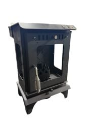 Pelet şömine soba-Yan camlı şömine