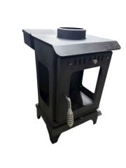 Pelet şömine soba-Yan camlı şömine-Kamp sobası-Küçük Model