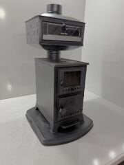 Kurbağa soba camlı kapak-fırınlı-alt tepsili