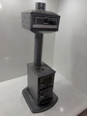 Kurbağa soba camlı kapak-fırınlı-alt tepsili