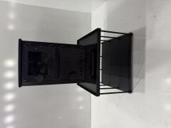 Kurbağa soba camlı kapak-yüksek alt tepsili