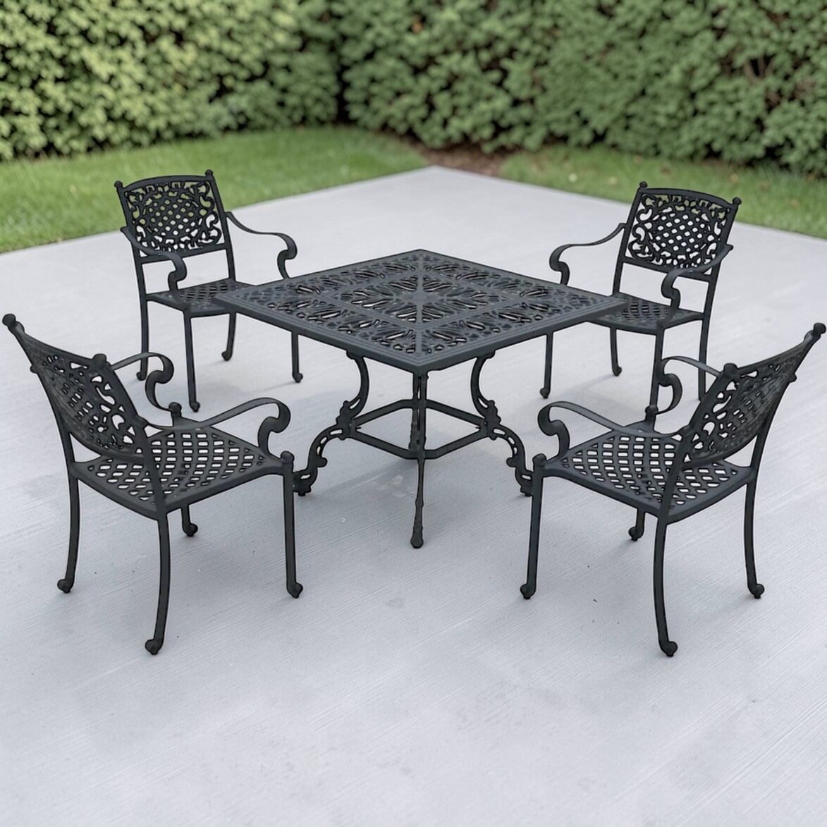 Masa takım kare geniş sandalyeli