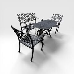 Döküm masa sandalye-Geniş model sandalye masa takım