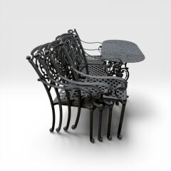 Döküm masa sandalye-Geniş model sandalye masa takım