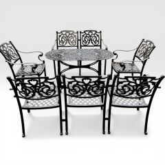 Döküm masa sandalye-Geniş model sandalye masa takım tam set