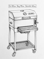 Barbekü Mangal-Bahçe mangalı-İmalattan barbekü mangal 50 cm Lik