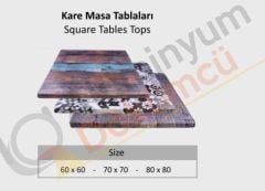 Verzalit kare masa tablası