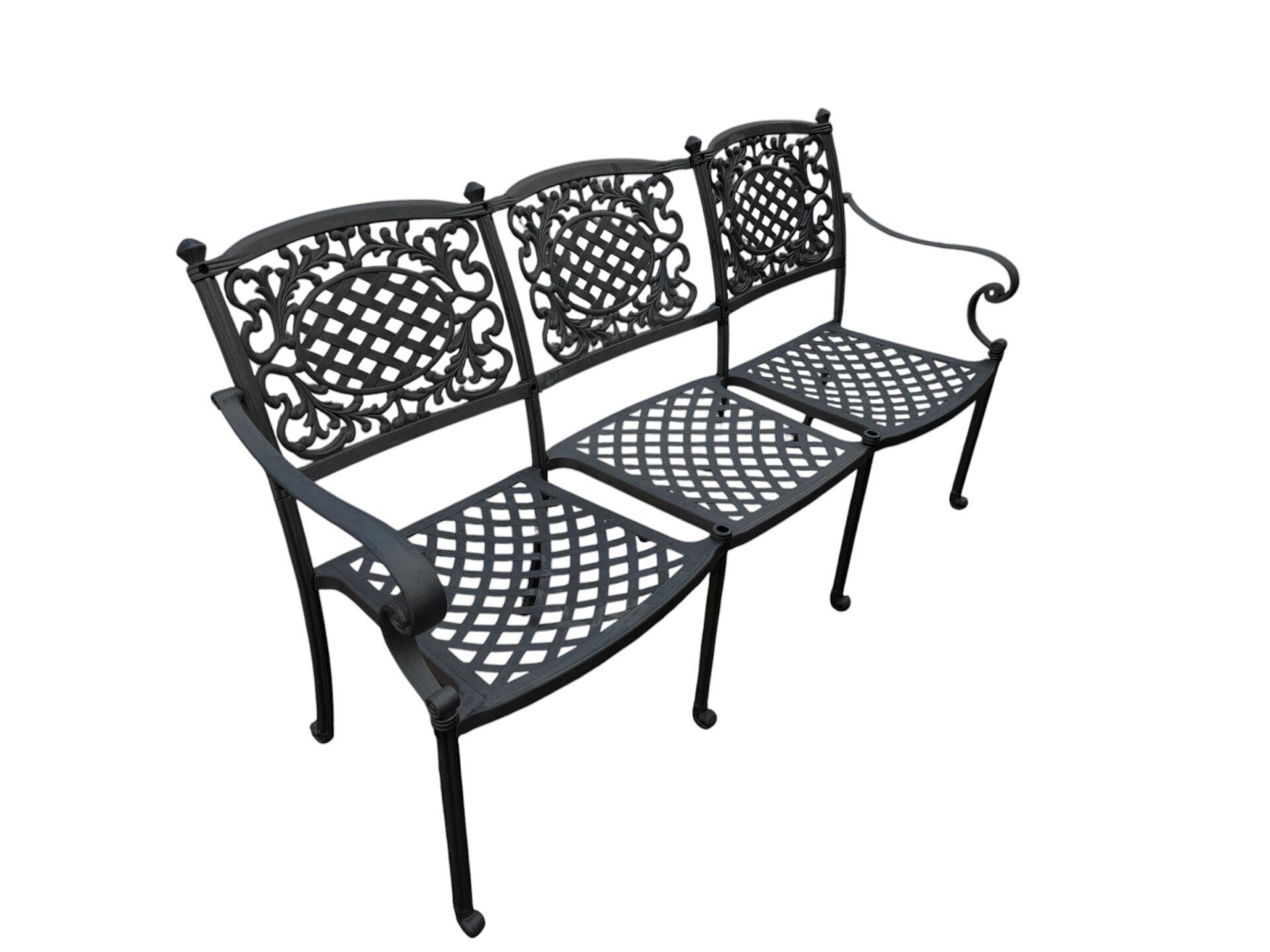 Döküm üçlü sandalye