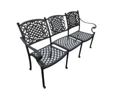 Döküm üçlü sandalye