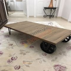 DÖKÜM TEKERLEKLİ MDF MASA