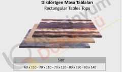 Verzalit masa tablası dikdörtgen masa tablası