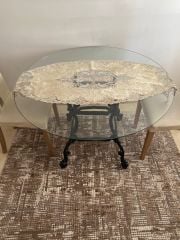 Döküm masa ayak kavuslu kare geniş ayak