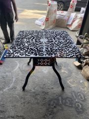Döküm masa 90 cm çap kare