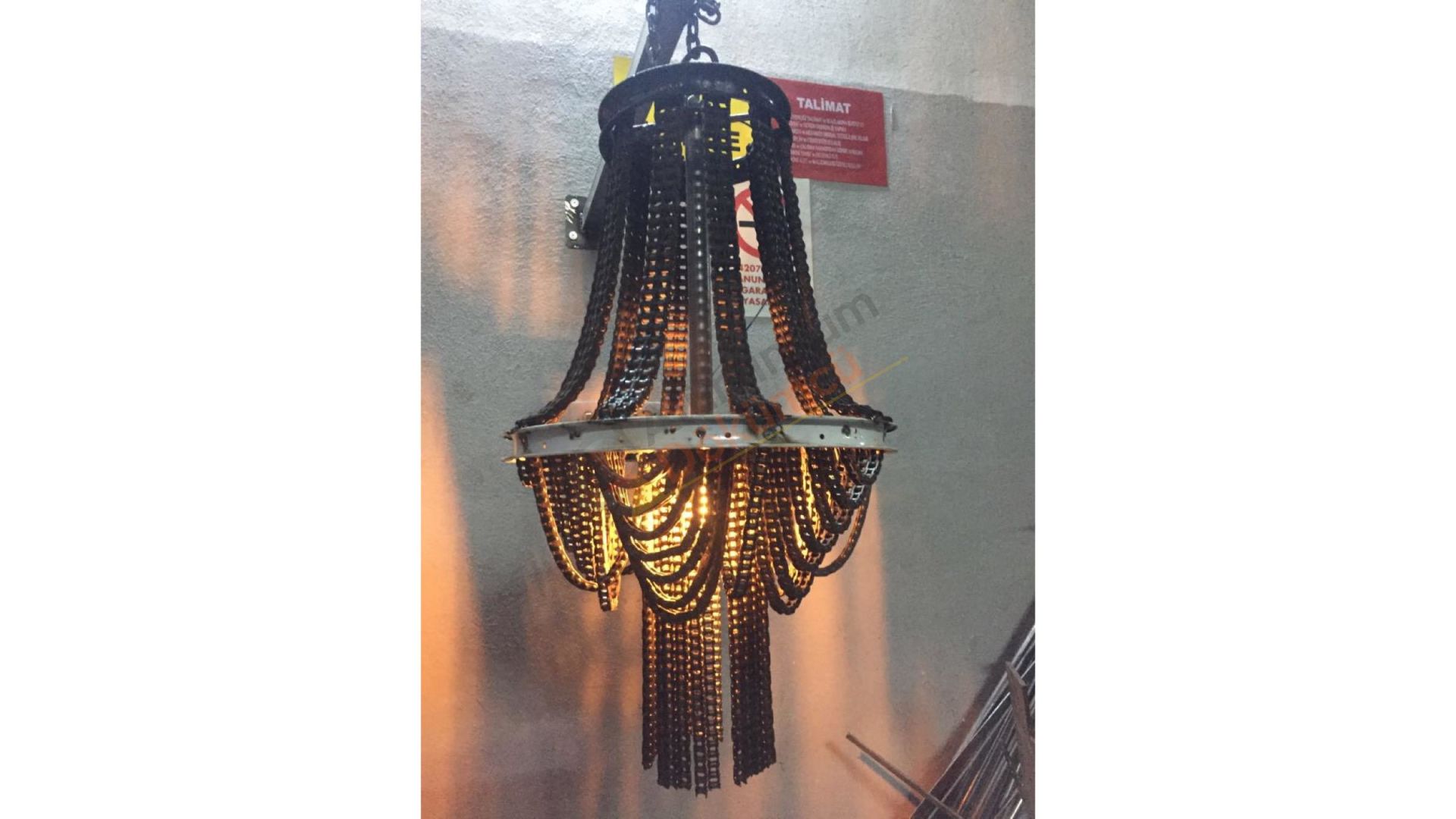 Zincir metal avize