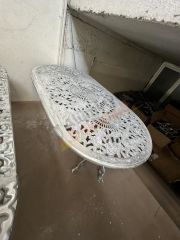 Masa güllü oval 166 cm x 88 cm