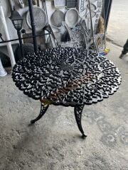 Döküm kuğu masa 90 cm çap yuvarlak