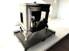 Döküm şömine soba oval kapak