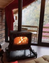 Döküm soba yan kapalı alt tepsi