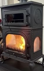 Döküm dik fırınlı şömine soba