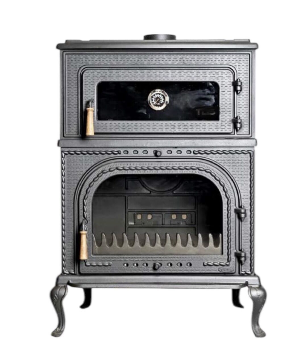 Döküm dik fırınlı şömine soba