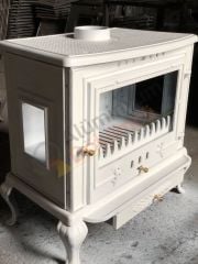 Döküm soba beyaz renk özel renk