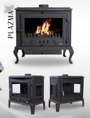 Döküm soba plazma yan cam alttan küllük