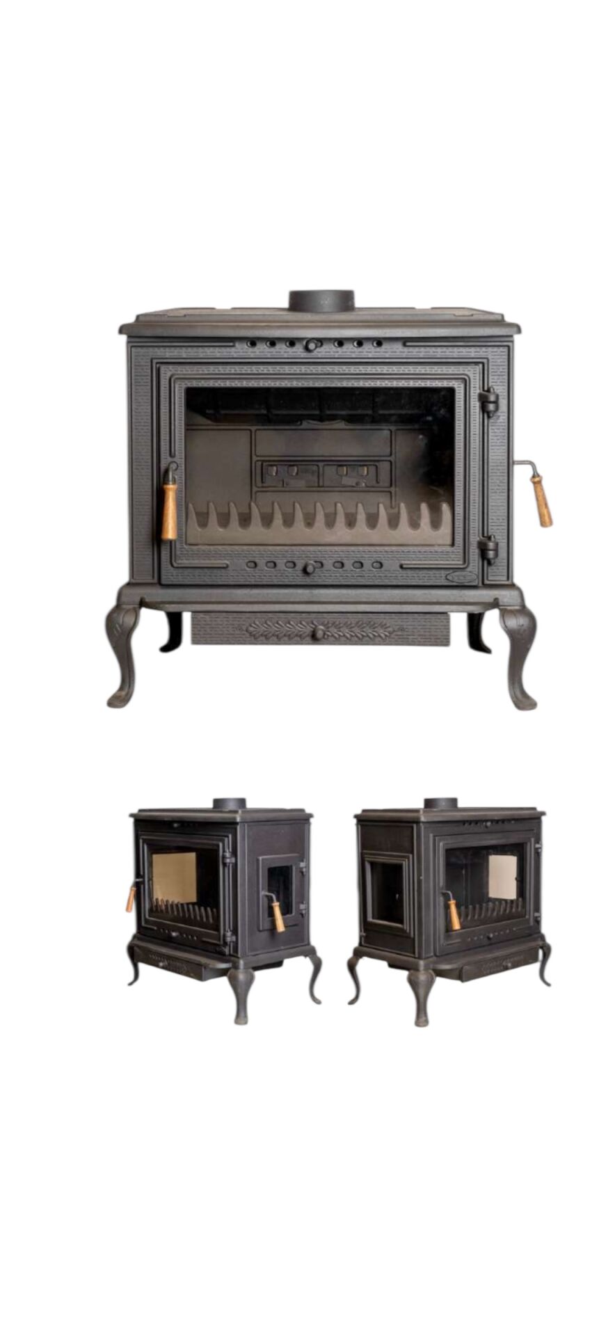 Döküm soba plazma yan cam alttan küllük