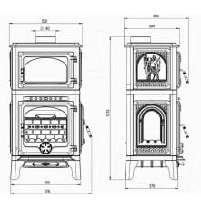 Dik küçük Kuzine-İnci döküm soba