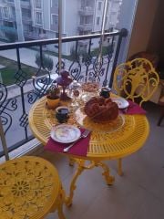 Döküm balkon masa sandalye