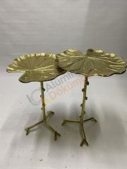 Yaprak sehpa-2li orta ağaç yaprak sehpa